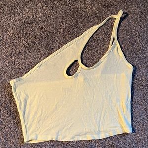 Yellow abstract tank top